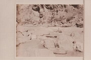 Lining the Nevills boats at Lava Falls. Nevills is in the boat. Bright Angel gauge: 18,300 cfs