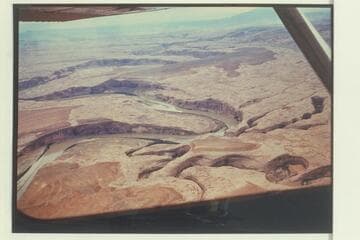 The mouth of Halls Creek at lower center, mile 118.25