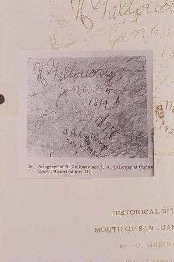 The name of Nate Galloway in Galloway Cave.  It is unlikely that Galloway was in the cave in 1894.  This date is probably 1897