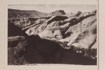 Down drainage at Mile 71.5. Sixty Mile Point. Fifty Mile Mountain at upper left