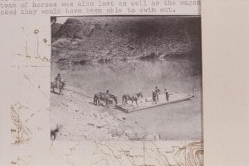 The original ferry boat in 1910 at Lees Ferry