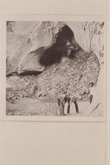 Black Water Cave; North side of Navajo Mountain. Formed by a fault that crosses the stream bed