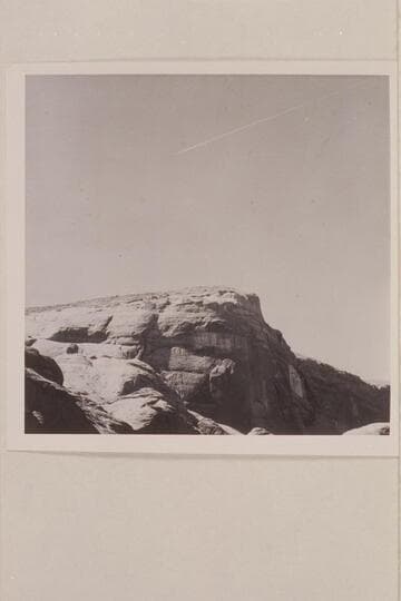 Ice trail of jet above Bridge Canyon