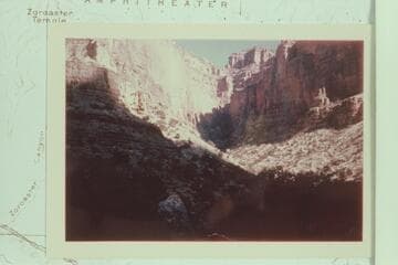 Up ravine west of Clear Creek and south of Cheyava Fall