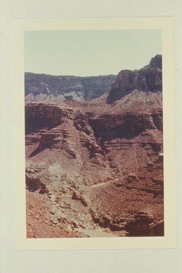 Across river from right bank at approximately Mile 30.4 to mouth of side canyon at Mile 30.1, down which is the trail used for reaching the river to establish the drillers camp below Vaseys Paradise
