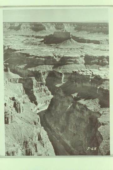 The Dome in upper center. Fern Glen Canyon enters the River just beyond the point where the River disappears in the photo. Fern Glen Canyon is Mile 168. Tuckup Canyon or 164 Mile Canyon is beyond The Dome