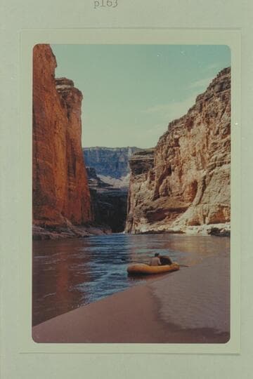 Downriver from approximately Mile 34.2; Bob Swift in the float