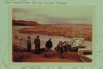 The Hall Creek ferry operated by Frank Wright