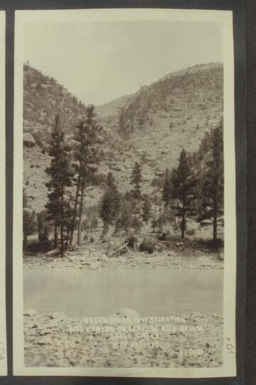 Green River Investigation:  Side Canyon on left, 3/4 mile below Eagle Creek