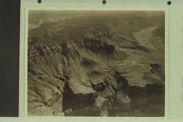 Up Prospect Canyon [on photo reverse:  Cones s side Lava Falls--Prospect C at R.]