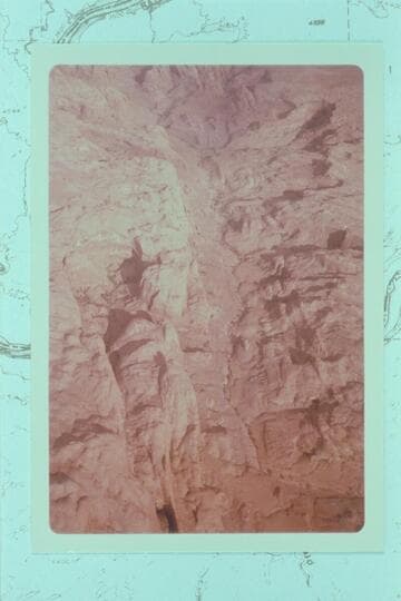 Up the canyon used [sic] on the east side of the river used as the route thru Hold in the Rock