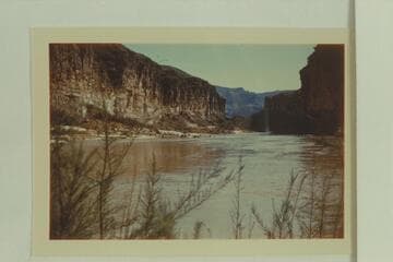 Down the Colorado.  Butchart has found the salt seeps in this section below the mouth of the Little Colorado and has also noted an old ladder.  He believes this section might be the Hopi Salt Spring