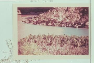 The blue lagoon at the mouth of the Little Colorado mixing with the mud of the Colorado