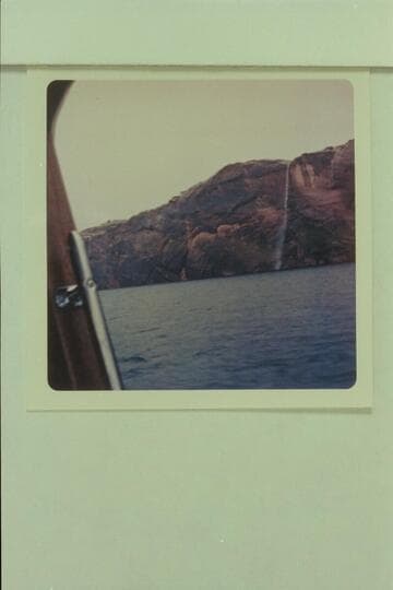 Temporary fall during rain.  Between Wahweap and Aztec Creek