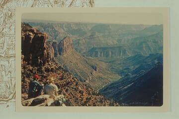 Towards Nankoweap from The Saddle. Marion Point at left. Kwagunt Butte upper center