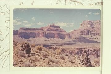 Dunn Butte; The Angels Gate; Wotan Throne. From Grand View Trail and Tonto Trail