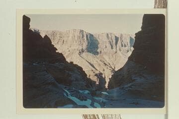 West across Marble Canyon at Mile 21.7.  Route is to left at this level
