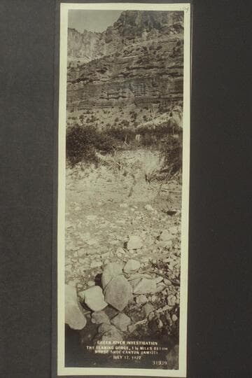 Green River Investigation- The Flaming Gorge, 1 1/2 miles below Horseshoe Canyon Damsite