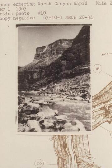 Les Jones entering North Canyon Rapid, Mile 20 1/2