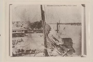 Steamboat Landing and Ferry at Fort Yuma. The "Colorado II."