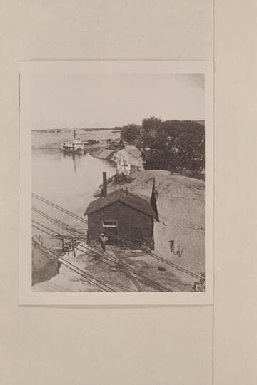 Yards of the Colorado Steam Navigation Company. From near Southern Pacific Bridge. "Gila" moored at the ways