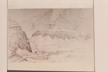 Colorado below Chuar outlet. Copy of original sketch by B. L. Young
