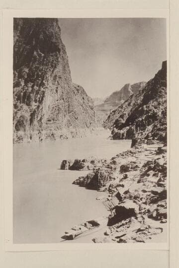 Granite Cliff, 3 miles below Diamond Creek. Up river from Mile 228.8