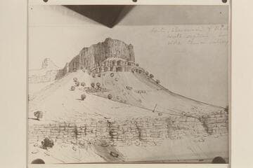 Tonto, Devonian and Red Wall section south side Chuar Valley. Copy of original sketch by B. L. Young