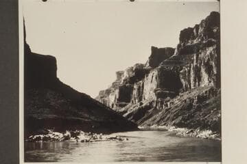 Up Marble Canyon from left bank above the mouth of the Little Colorado