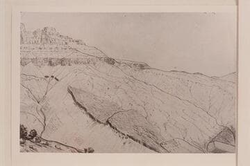 Original sketch by B. L. Young of part of Nunkoweap Valley
