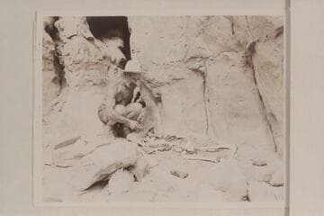 Marston and the skeleton.  The photo which Nevills attempted to imitate in 1949 with Reilly as photographer