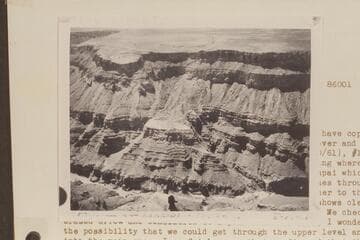 The break in the west wall of Marble Canyon at Mile 30.4