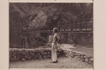 Marston at Suspension Bridge; Bright Angel Creek