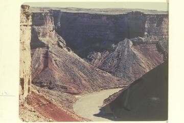 Browns Riffle. Mile 12. The beach showing at the left bank is opposite the spot where Frank Mason Brown was drowned 1889, July 10