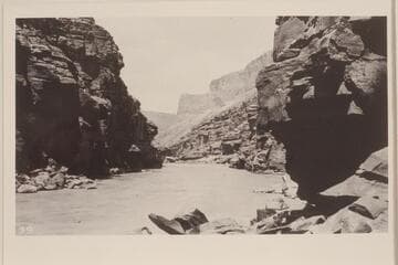 Upstream view of Sheerwall Rapids. Rapid No. 3 in Marble Canyon
