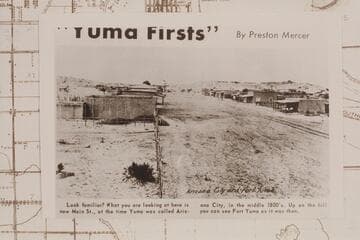 Main street in Yuma in the middle 1800s