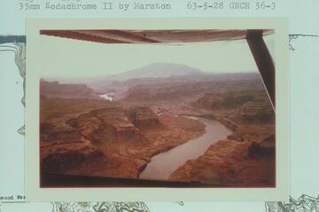 Upriver from Mile 56; Navajo Mountain and Cummings Mesa