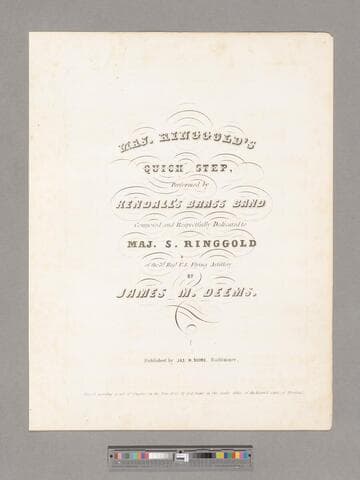 Major Ringgold's quick step , J. M. Deems