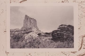 Butte near Steer Mesa.  EleVation 5338 ft. and south of Potatoe [sic] Bottom Basin or Tater Basin