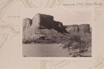 Boats lined up for gas at Mineral Canyon; Mile 50.7. Friendship Cruise