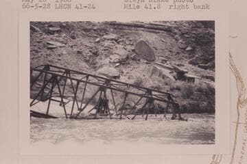 The ferry which formerly operated at Spring Canyon.  Mile 41.8 right bank