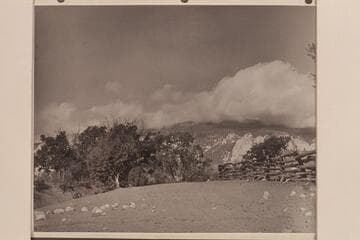 Cloud draped Navajo Mountain from Navajo Mountain Trading Post