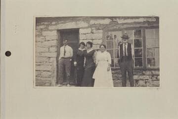 The Wetherills and the Wades.  Kayenta.  John; Sister; Louisa; Mr. and Mrs. Wade