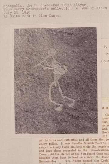 Kocopelli, the hunch-backed flute player. At Smith Fork in Glen Canyon