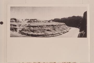 Looking up San Juan River, 3/4 mile above its mouth, Mile 78. 1922, Sep.-Oct. traverse of Glen Canyon from Halls Crossing to Lees Ferry