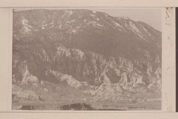 The left bank of Cha Canyon. The flat butte at bottom is the left bank of the San Juan River. From bench mark on Gray Mesa