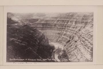 San Juan Canyon at Honaker Trail.  There are oil seeps in this area