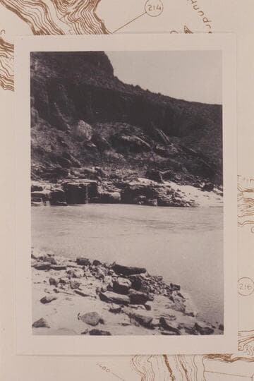 From right bank across river to spring at Mile 212.8