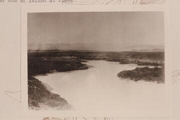 Down Green River from Mile 336.2. Lower end of island at right