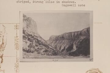 Whirlpool Canyon near Mile 219 1/4. Up river with Harpers Corner on skyline
